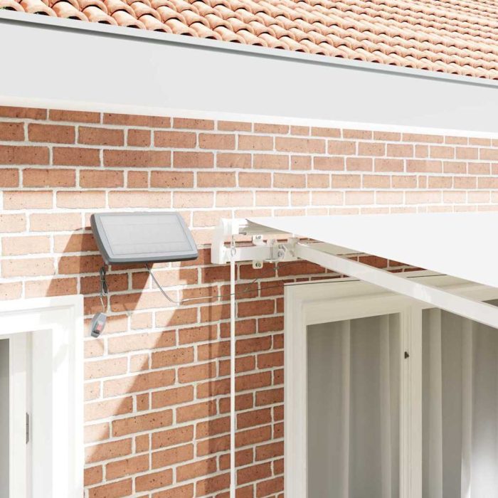 Novaro Behúzható napellenző Fehér 300 x 250 cm Szövet és Alumínium - Image 4