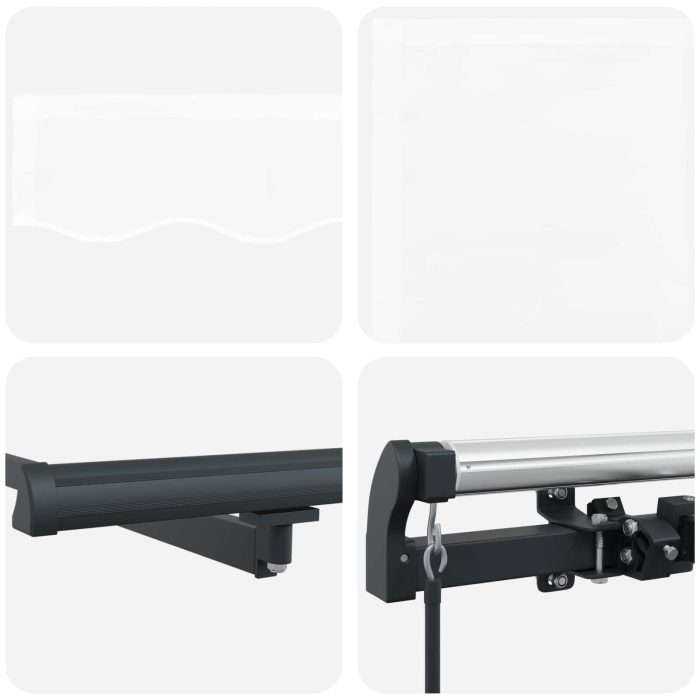 Novaro Behúzható napellenző Fehér 300 x 250 cm Pamut és Alumínium - Image 7