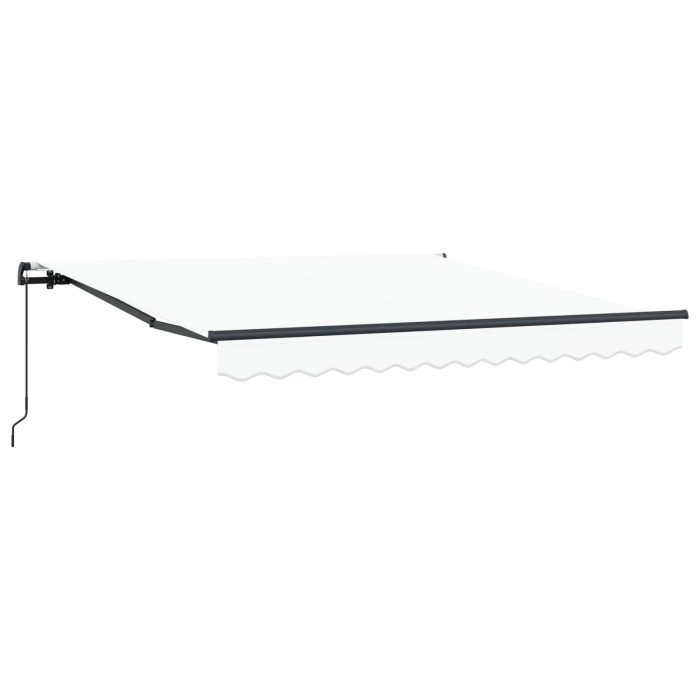 Novaro Behúzható napellenző Fehér 300 x 250 cm Pamut és Alumínium - Image 2