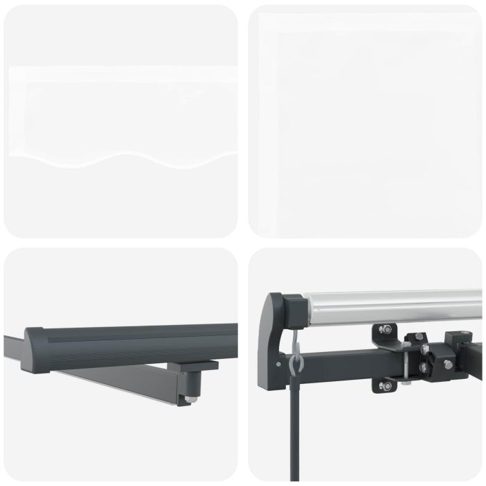 Novaro Behúzható napellenző Fehér 300 x 250 cm Szövet és Alumínium - Image 9