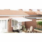 Novaro Behúzható napellenző Fehér 300 x 250 x 165 cm Poliészter és fém