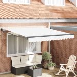 Novaro Behúzható napellenző Fehér 300 x 250 x 165 cm Poliészter és fém