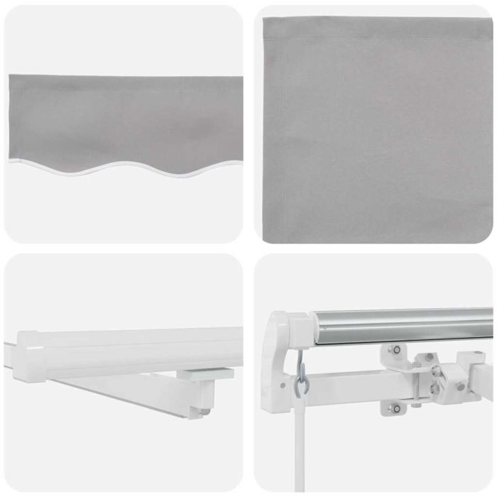 Novaro Behúzható napellenző Világosszürke 300 x 250 cm - Image 10
