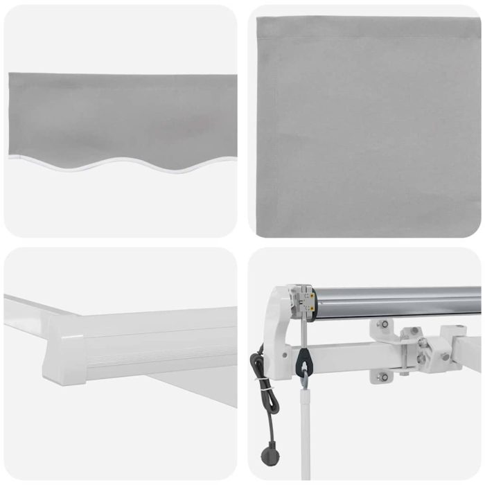 Novaro Behúzható napellenző Világosszürke 300 x 250 cm - Image 8