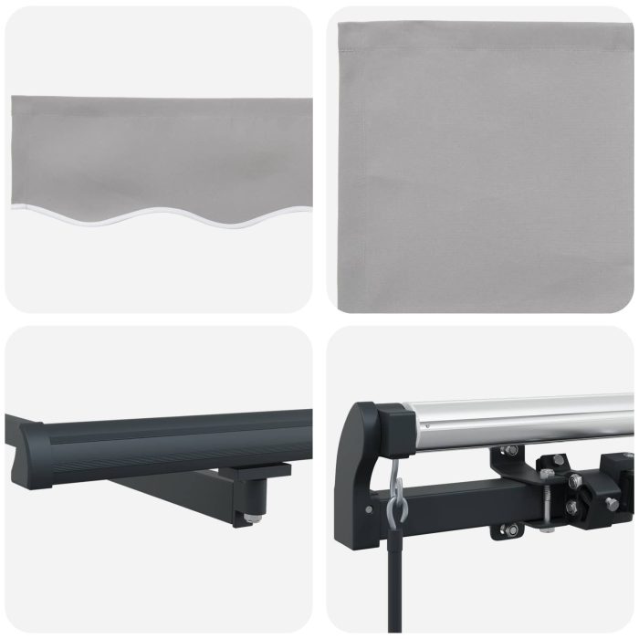 Novaro Behúzható napellenző Világosszürke 300 x 250 cm - Image 7