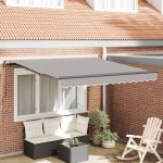 Novaro Behúzható napellenző Világosszürke 300 x 250 cm