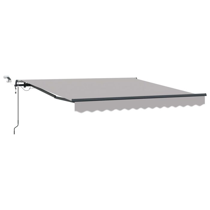 Novaro Behúzható napellenző Világosszürke 300 x 250 cm Poliészter - Image 2