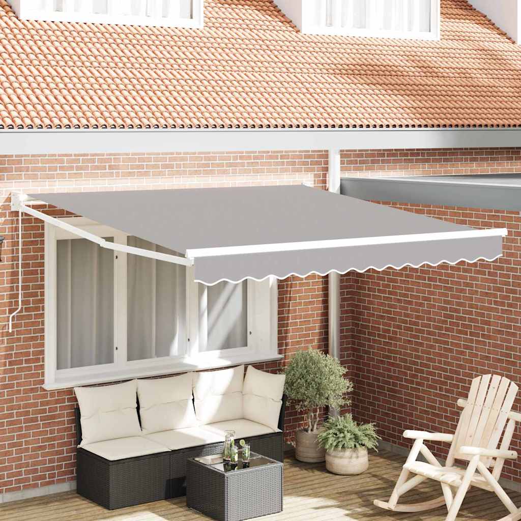 Novaro Behúzható napellenző Világosszürke 300 x 250 x 165 cm