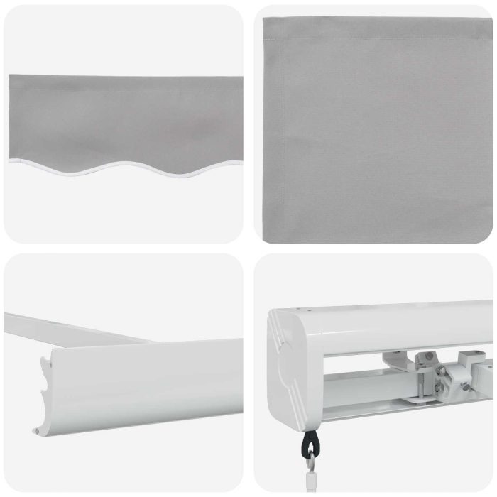 Novaro Behúzható napellenző Világosszürke 300 x 250 cm - Image 4