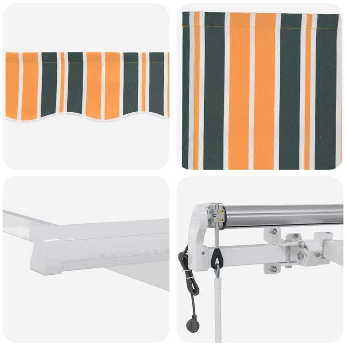 Novaro Behúzható napellenző Zöld és sárga 300 x 250 cm - Image 8