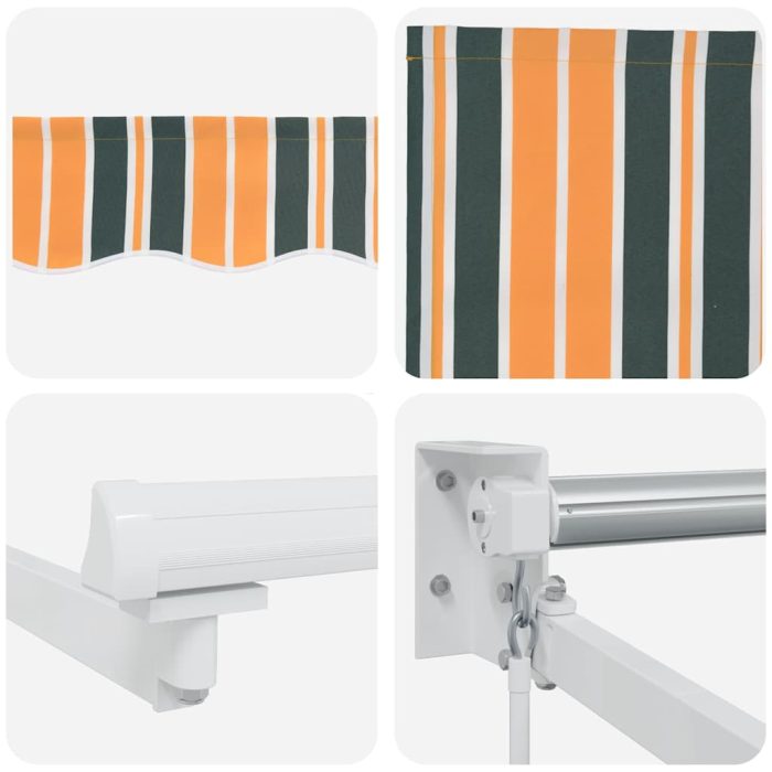 Novaro Behúzható napellenző Zöld és Sárga 300 x 250 x 165 cm - Image 8