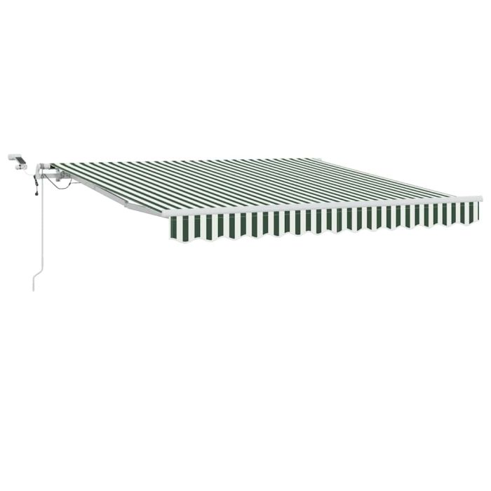 Novaro Behúzható napellenző Zöld és Fehér 300 x 250 cm Poliészter - Image 2