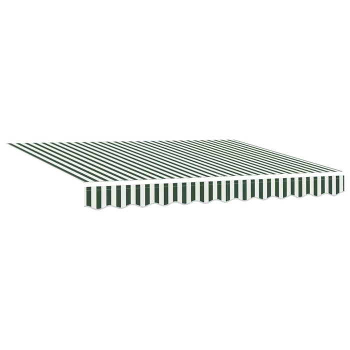Novaro Behúzható napellenző Zöld és Fehér 300 x 250 cm Poliészter - Image 5