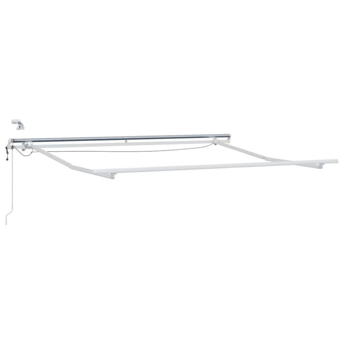 Novaro Behúzható napellenző Zöld és Fehér 300 x 250 cm Poliészter - Image 7