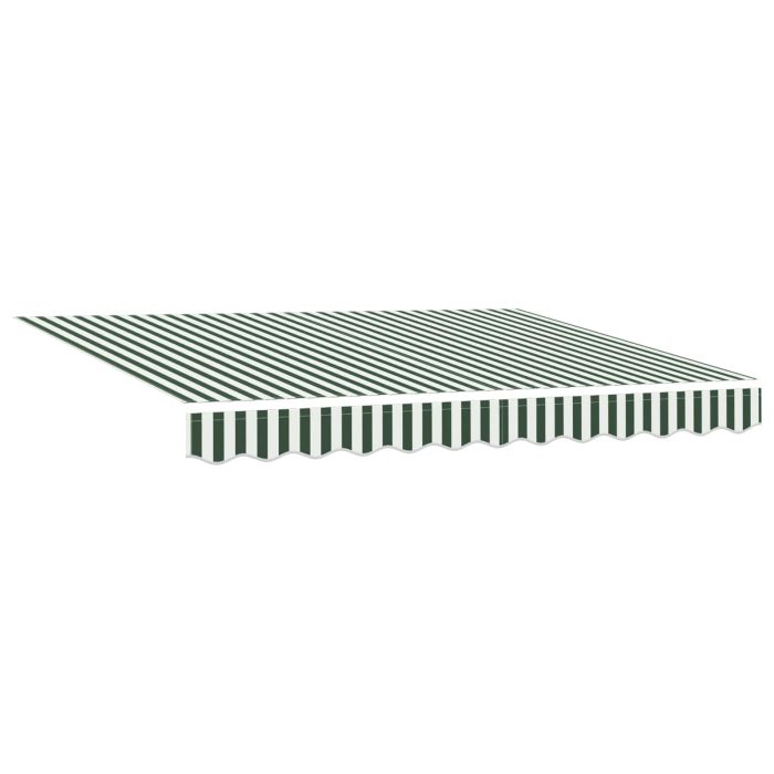 Novaro Behúzható napellenző Zöld és Fehér 300 x 250 cm Poliészter - Image 5