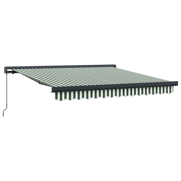 Novaro Behúzható napellenző Zöld és Fehér 300 x 250 cm - Image 2