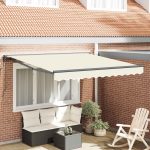Novaro Napernyő keret Krémszínű 350 x 250 cm Poliészter PU bevonattal
