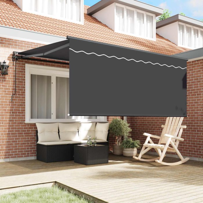Novaro Behúzható napellenző Antracit 350 x 250 cm Pamut és Alumínium - Image 3