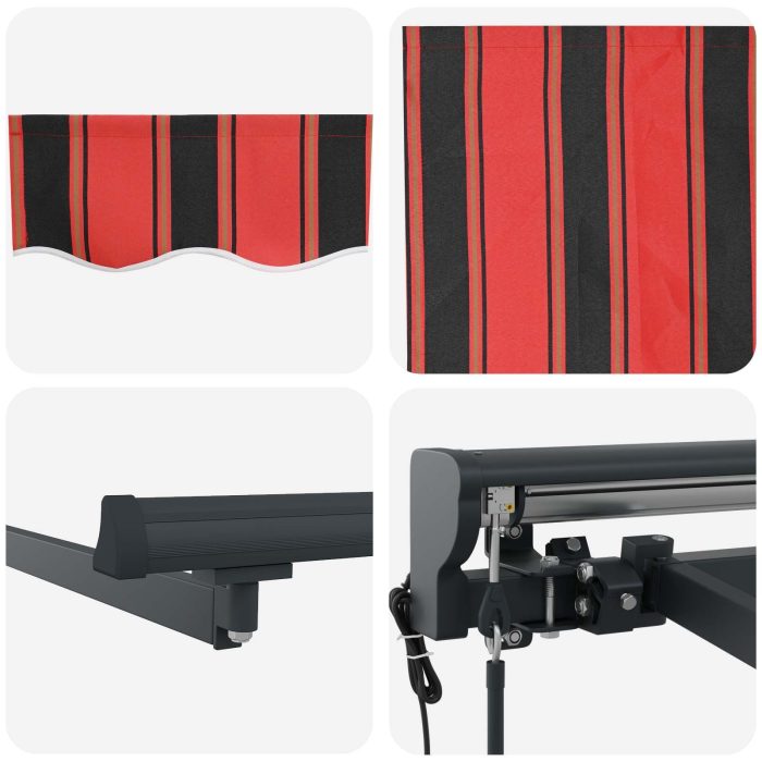 Novaro Behúzható napellenző narancssárga és barna 350 x 250 cm - Image 8