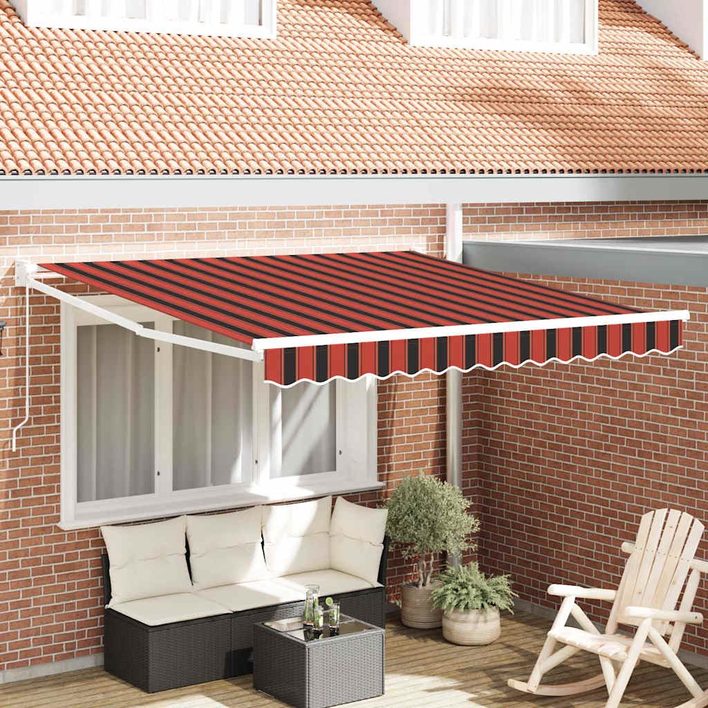 Novaro Behúzható napellenző Narancs és Barna 350 x 250 x 165 cm