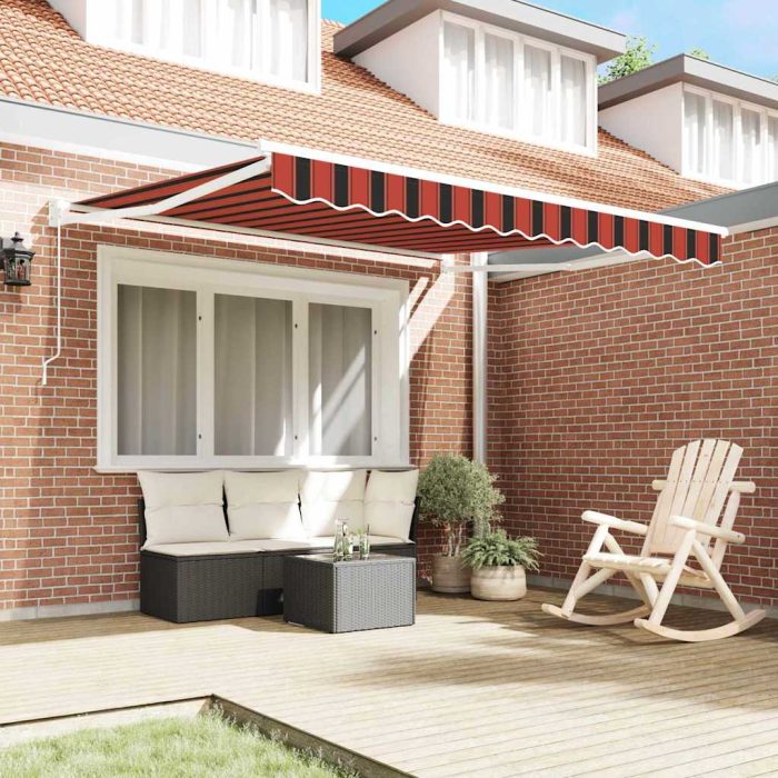 Novaro Behúzható napellenző Narancs és Barna 350 x 250 x 165 cm - Image 3
