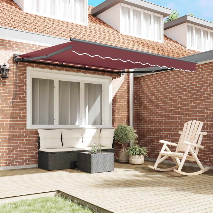 Novaro Napernyő keret Burgundi 350 x 250 cm Poliészter PU bevonattal - Image 3