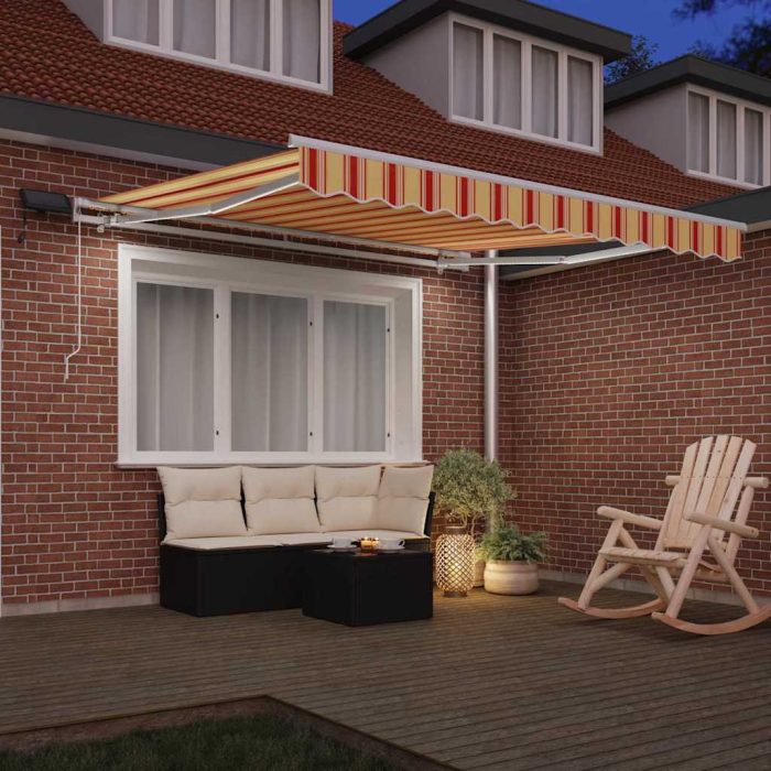 Novaro Behúzható napellenző Sárga és narancs 350 x 250 cm - Image 3
