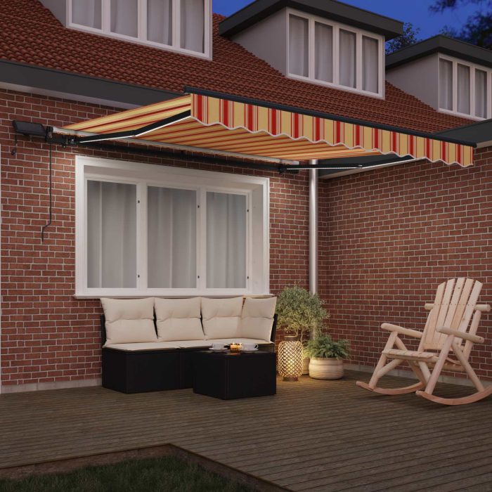 Novaro Behúzható napellenző Sárga és narancs 350 x 250 cm - Image 3