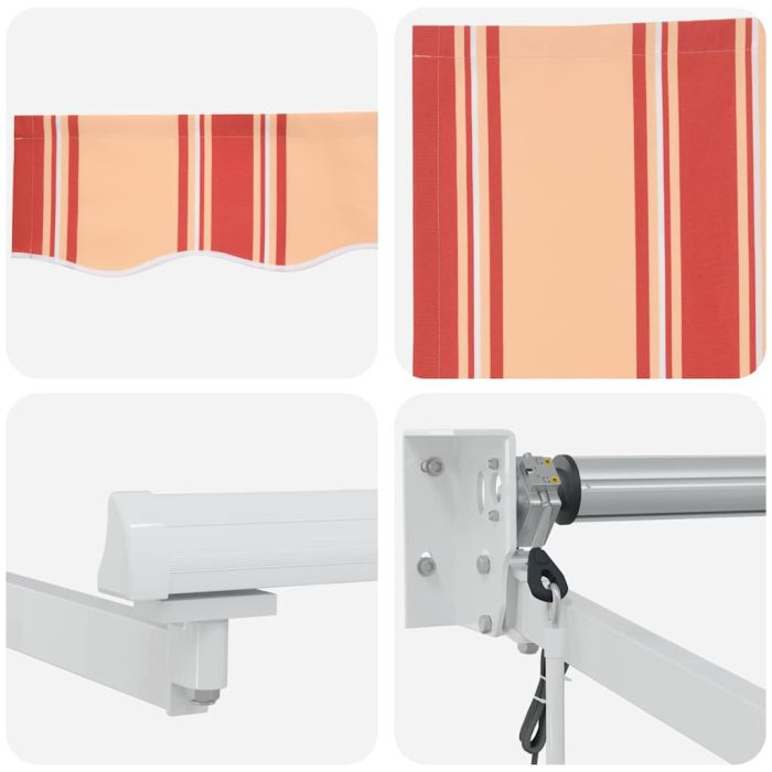 Novaro Behúzható napellenző Sárga és narancs 350 x 250 x 165 cm - Image 8