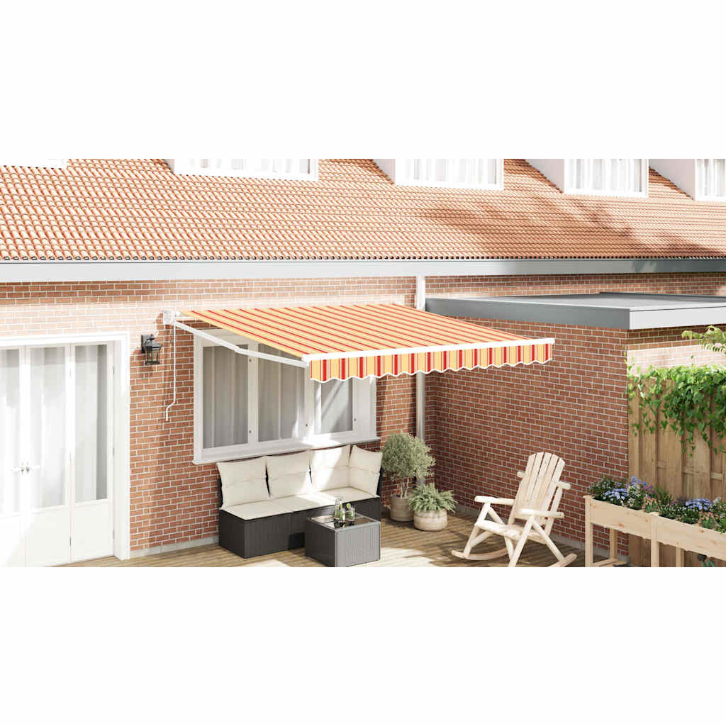 Novaro Behúzható napellenző Sárga és narancs 350 x 250 x 165 cm