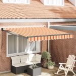 Novaro Behúzható napellenző Sárga és narancs 350 x 250 x 165 cm