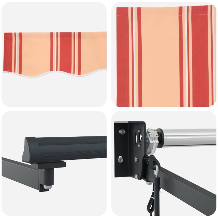 Novaro Behúzható napellenző Sárga és narancs 350 x 250 x 165 cm - Image 8