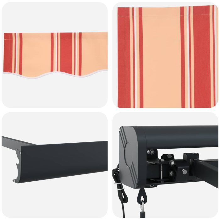 Novaro Behúzható napellenző Sárga és narancs 350 x 250 x 165 cm - Image 7