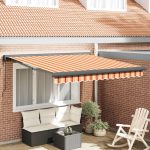 Novaro Behúzható napellenző Sárga és narancs 350 x 250 x 165 cm
