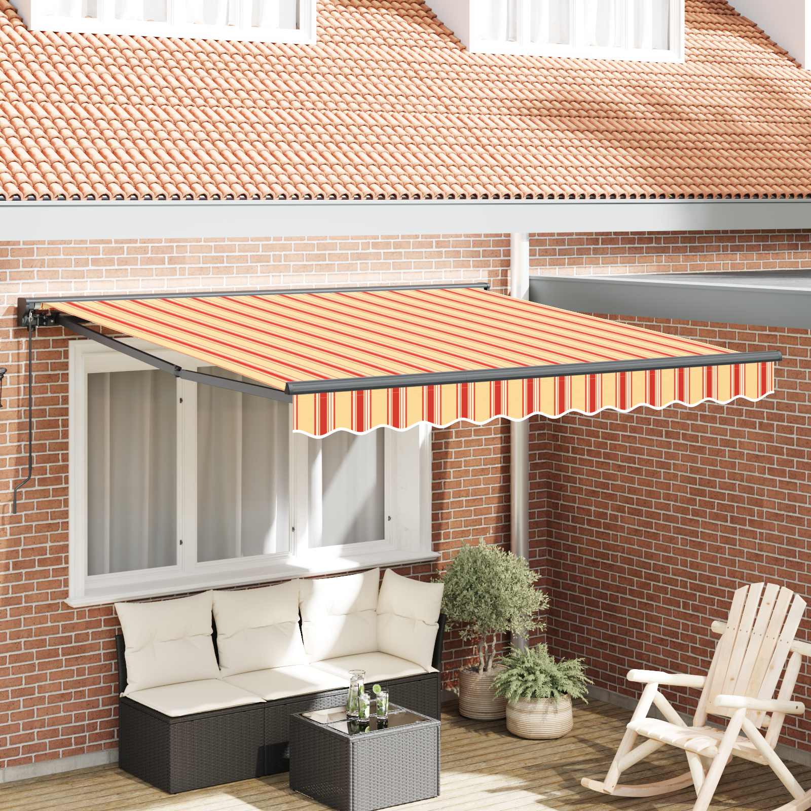 Novaro Napernyő keret Sokszínű 350 x 250 cm Poliészter PU bevonattal