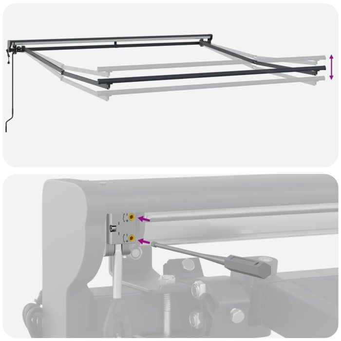 Novaro Napernyő keret Sokszínű 350 x 250 cm Poliészter PU bevonattal - Image 10