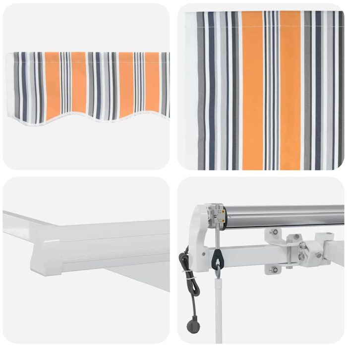 Novaro Behúzható napellenző Sokszínű 350 x 250 cm Szövet és Alumínium - Image 8