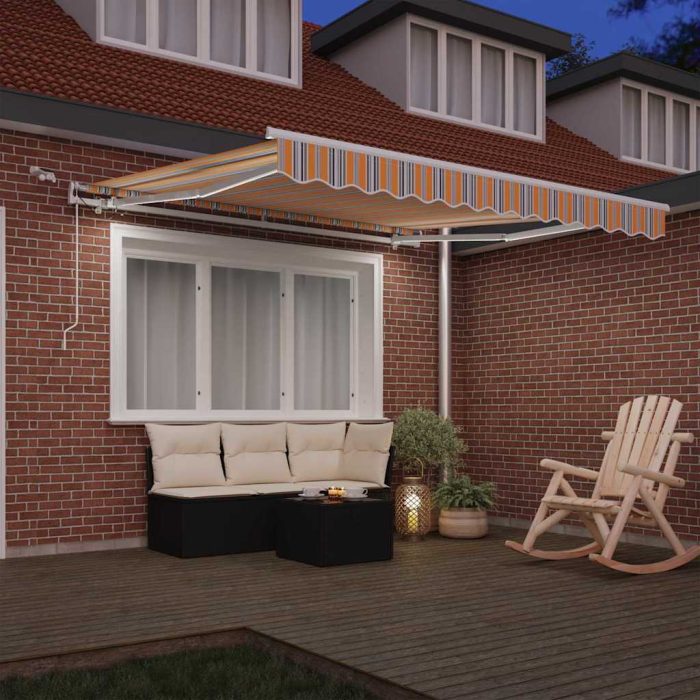 Novaro Behúzható napellenző Sokszínű 350 x 250 cm Poliészter - Image 3