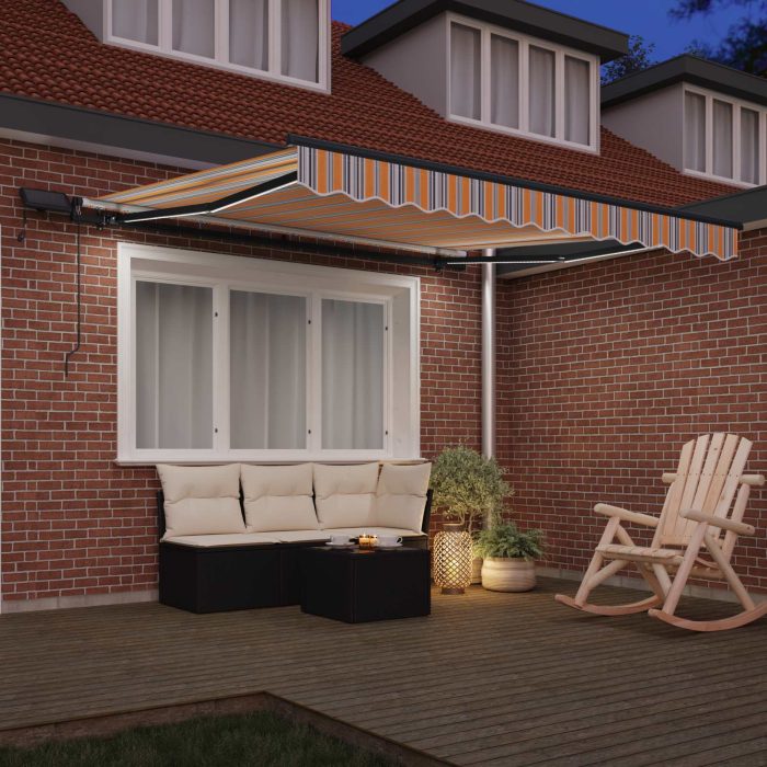 Novaro Behúzható napellenző Sokszínű 350 x 250 cm Szövet és Alumínium - Image 3