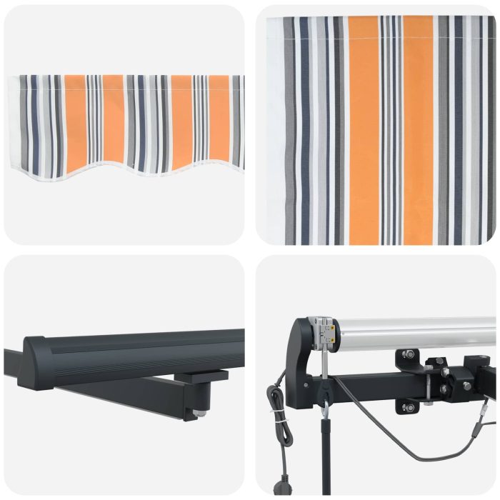 Novaro Behúzható napellenző Sokszínű 350 x 250 cm Poliészter - Image 10