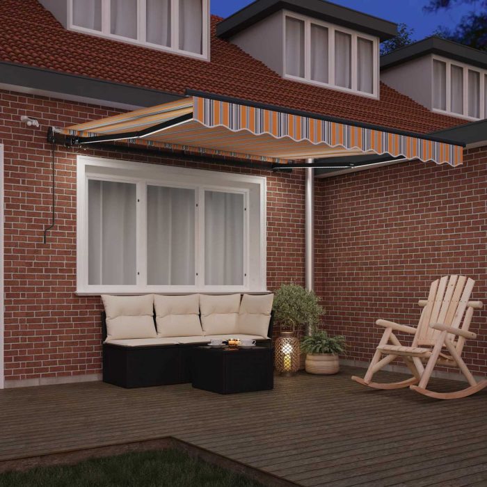 Novaro Behúzható napellenző Sokszínű 350 x 250 cm Poliészter - Image 3