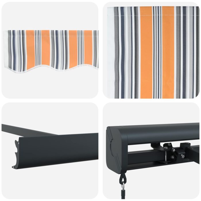Novaro Behúzható napellenző Sokszínű 350 x 250 cm Vászon és Alumínium - Image 8