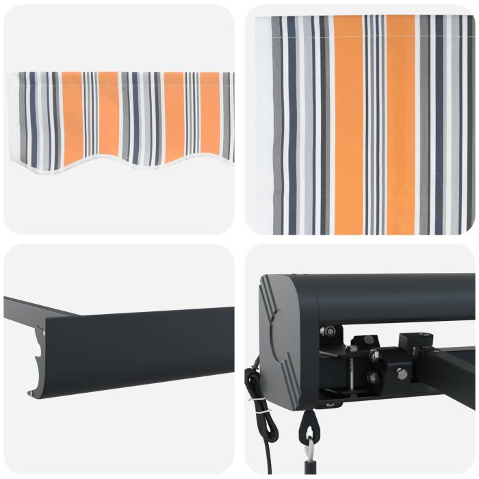 Novaro Behúzható napellenző Sokszínű 350 x 250 cm Szövet és Fém - Image 7