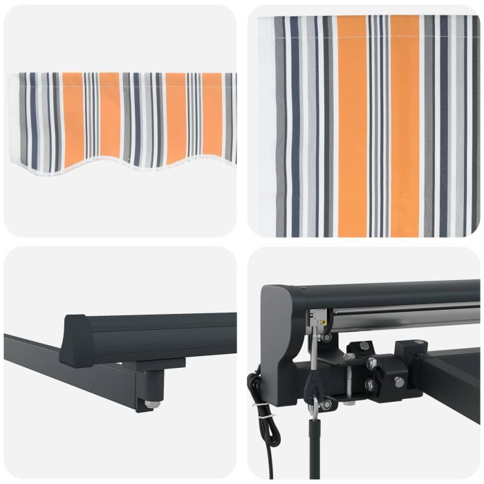 Novaro Napernyő keret Kék és Narancs 350 x 250 cm - Image 8
