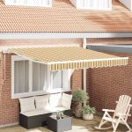 Novaro Behúzható napellenző Sokszínű 350 x 250 cm Szövet és Alumínium