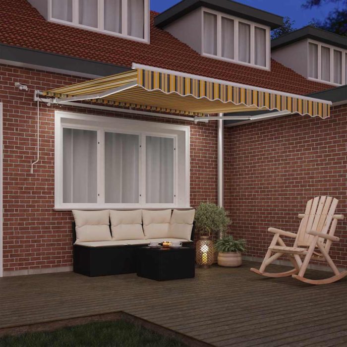 Novaro Behúzható napellenző Sokszínű 350 x 250 cm Poliészter - Image 3