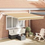 Novaro Behúzható napellenző Sokszínű 350 x 250 cm Poliészter