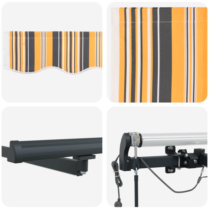 Novaro Behúzható napellenző Sokszínű 350 x 250 cm Poliészter - Image 10