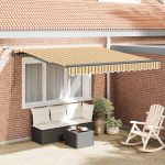 Novaro Behúzható napellenző Sokszínű 350 x 250 cm Poliészter