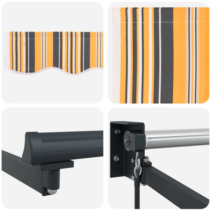 Novaro Behúzható napellenző Sokszínű 350 x 250 cm - Image 8